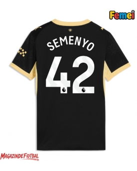 Manchester City Antoine Semenyo #42 Tricou Fotbal Replică 2026-27 Femei Deplasare